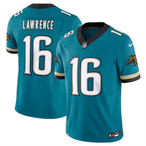 Men & Women & Youth Jacksonville Jaguars #16 Trevor Lawrence Teal 2024 F.U.S.E. Prowler Throwback Vapor Limited Football Stitched Jersey